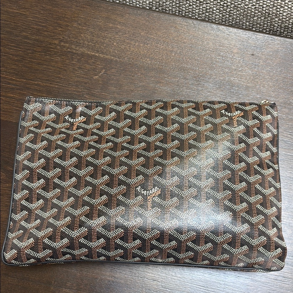 Goyard Brown and Black Clutch